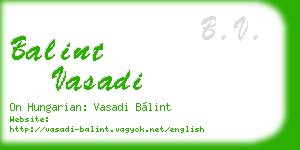 balint vasadi business card