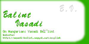 balint vasadi business card